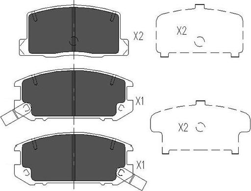 Kavo Parts KBP-9082 - Bremžu uzliku kompl., Disku bremzes autodraugiem.lv