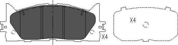 Kavo Parts KBP-9087 - Bremžu uzliku kompl., Disku bremzes autodraugiem.lv