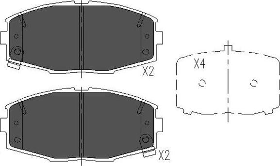 Kavo Parts KBP-9034 - Bremžu uzliku kompl., Disku bremzes autodraugiem.lv