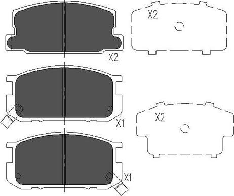 Kavo Parts KBP-9035 - Bremžu uzliku kompl., Disku bremzes autodraugiem.lv