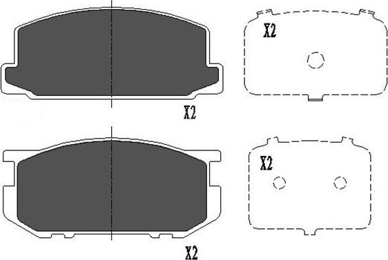 Kavo Parts KBP-9030 - Bremžu uzliku kompl., Disku bremzes autodraugiem.lv