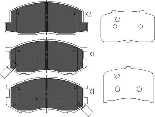 Kavo Parts KBP-9033 - Bremžu uzliku kompl., Disku bremzes autodraugiem.lv