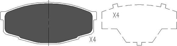 Kavo Parts KBP-9032 - Bremžu uzliku kompl., Disku bremzes autodraugiem.lv