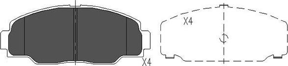 Kavo Parts KBP-9037 - Bremžu uzliku kompl., Disku bremzes autodraugiem.lv