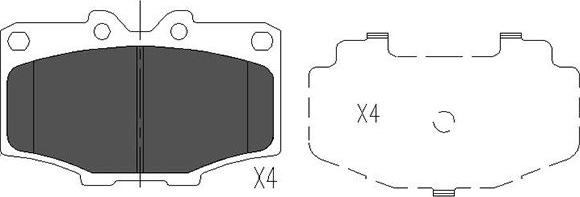 Kavo Parts KBP-9028 - Bremžu uzliku kompl., Disku bremzes autodraugiem.lv