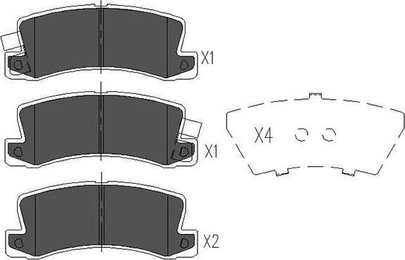 Kavo Parts KBP-9022 - Bremžu uzliku kompl., Disku bremzes autodraugiem.lv