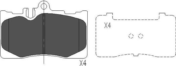 Kavo Parts KBP-9071 - Bremžu uzliku kompl., Disku bremzes autodraugiem.lv