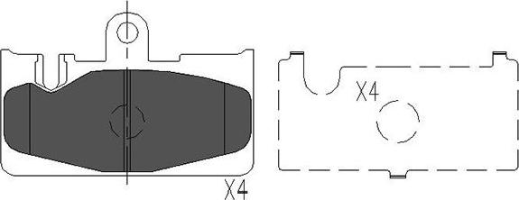 Kavo Parts KBP-9073 - Bremžu uzliku kompl., Disku bremzes autodraugiem.lv