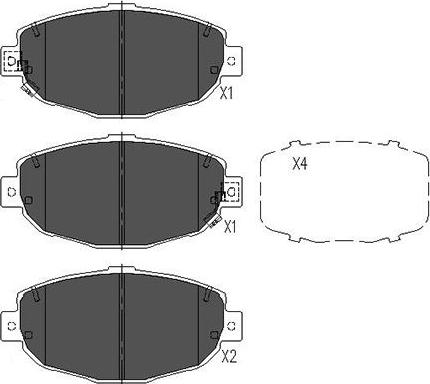 Kavo Parts KBP-9072 - Bremžu uzliku kompl., Disku bremzes autodraugiem.lv