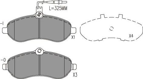 Kavo Parts KBP-9148 - Bremžu uzliku kompl., Disku bremzes autodraugiem.lv