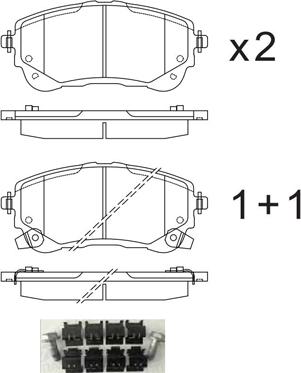 Kavo Parts KBP-9159 - Bremžu uzliku kompl., Disku bremzes autodraugiem.lv