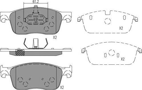 Kavo Parts KBP-9155 - Bremžu uzliku kompl., Disku bremzes autodraugiem.lv