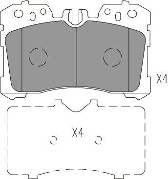 Kavo Parts KBP-9150 - Bremžu uzliku kompl., Disku bremzes autodraugiem.lv