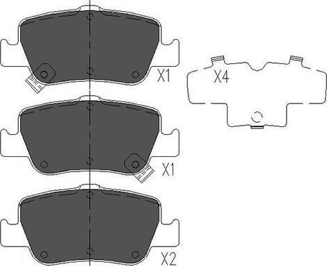 Kavo Parts KBP-9104 - Bremžu uzliku kompl., Disku bremzes autodraugiem.lv