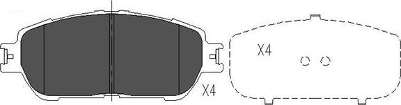 Kavo Parts KBP-9105 - Bremžu uzliku kompl., Disku bremzes autodraugiem.lv