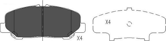 Kavo Parts KBP-9101 - Bremžu uzliku kompl., Disku bremzes autodraugiem.lv