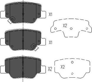 Kavo Parts KBP-9115 - Bremžu uzliku kompl., Disku bremzes autodraugiem.lv