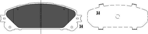 Kavo Parts KBP-9116 - Bremžu uzliku kompl., Disku bremzes autodraugiem.lv