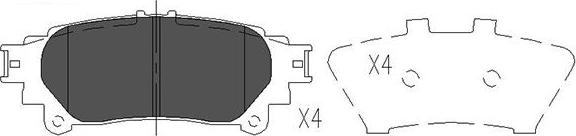 Kavo Parts KBP-9111 - Bremžu uzliku kompl., Disku bremzes autodraugiem.lv