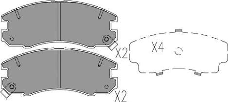 Kavo Parts KBP-9130 - Bremžu uzliku kompl., Disku bremzes autodraugiem.lv