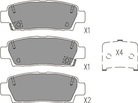 Kavo Parts KBP-9125 - Bremžu uzliku kompl., Disku bremzes autodraugiem.lv