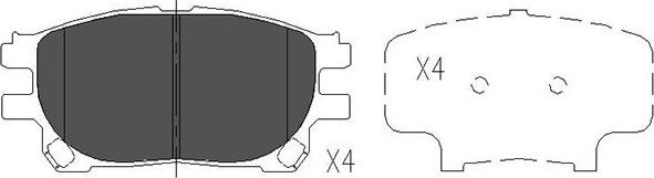 Kavo Parts KBP-9121 - Bremžu uzliku kompl., Disku bremzes autodraugiem.lv