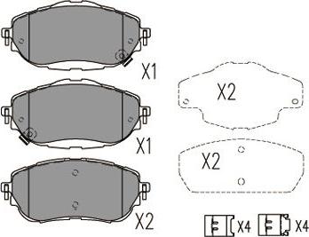 Kavo Parts KBP-9123 - Bremžu uzliku kompl., Disku bremzes autodraugiem.lv