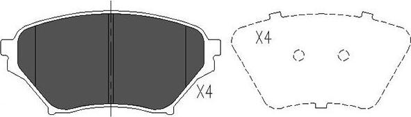 Kavo Parts KBP-4549 - Bremžu uzliku kompl., Disku bremzes autodraugiem.lv