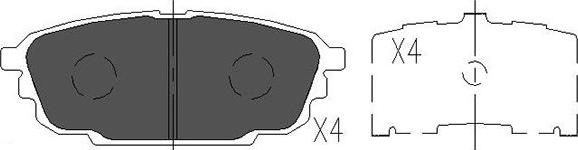 Kavo Parts KBP-4544 - Bremžu uzliku kompl., Disku bremzes autodraugiem.lv