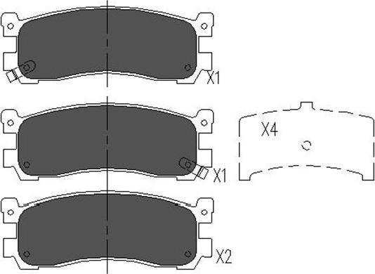 Kavo Parts KBP-4543 - Bremžu uzliku kompl., Disku bremzes autodraugiem.lv