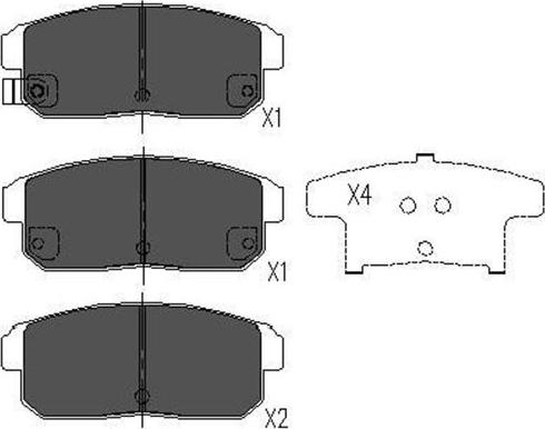 Kavo Parts KBP-4547 - Bremžu uzliku kompl., Disku bremzes autodraugiem.lv