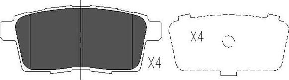 Kavo Parts KBP-4559 - Bremžu uzliku kompl., Disku bremzes autodraugiem.lv