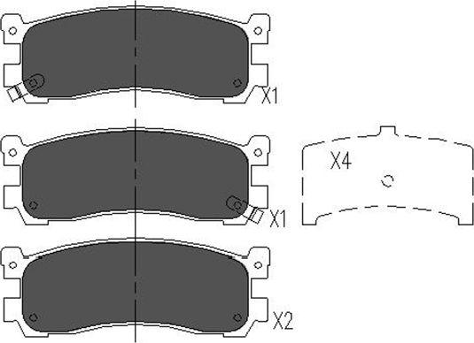 Kavo Parts KBP-4556 - Bremžu uzliku kompl., Disku bremzes autodraugiem.lv