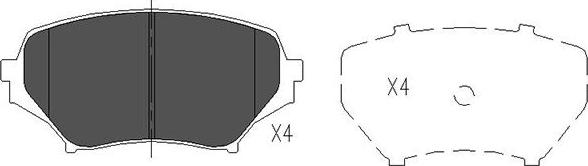 Kavo Parts KBP-4550 - Bremžu uzliku kompl., Disku bremzes autodraugiem.lv