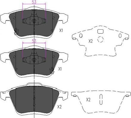 Kavo Parts KBP-4553 - Bremžu uzliku kompl., Disku bremzes autodraugiem.lv