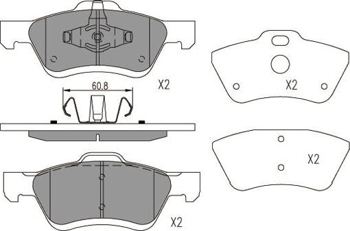 Kavo Parts KBP-4564 - Bremžu uzliku kompl., Disku bremzes autodraugiem.lv