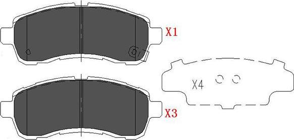 Kavo Parts KBP-4560 - Bremžu uzliku kompl., Disku bremzes autodraugiem.lv