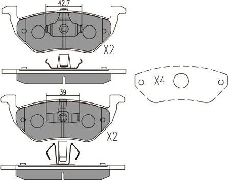 Kavo Parts KBP-4568 - Bremžu uzliku kompl., Disku bremzes autodraugiem.lv