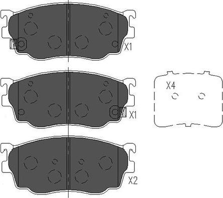 Kavo Parts KBP-4509 - Bremžu uzliku kompl., Disku bremzes autodraugiem.lv