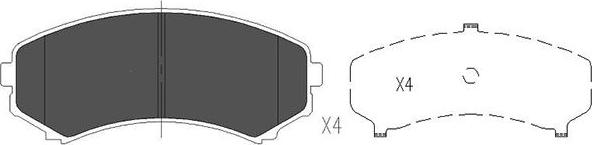 Kavo Parts KBP-4504 - Bremžu uzliku kompl., Disku bremzes autodraugiem.lv