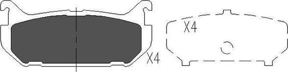 Kavo Parts KBP-4508 - Bremžu uzliku kompl., Disku bremzes autodraugiem.lv