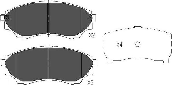 Kavo Parts KBP-4514 - Bremžu uzliku kompl., Disku bremzes autodraugiem.lv