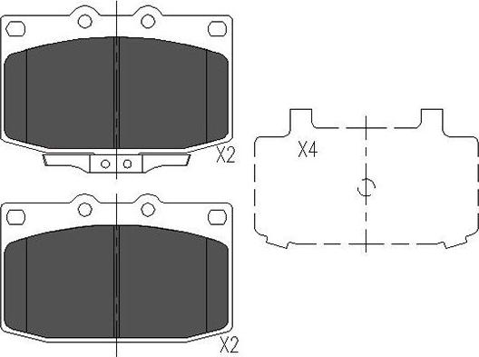 Kavo Parts KBP-4518 - Bremžu uzliku kompl., Disku bremzes autodraugiem.lv