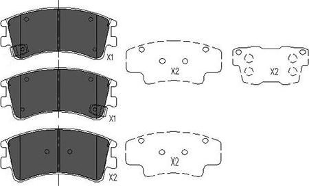 Kavo Parts KBP-4512 - Bremžu uzliku kompl., Disku bremzes autodraugiem.lv