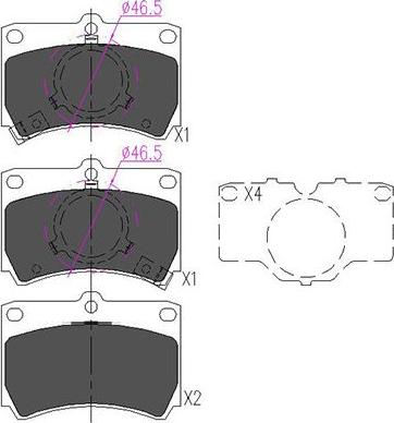 Kavo Parts KBP-4517 - Bremžu uzliku kompl., Disku bremzes autodraugiem.lv