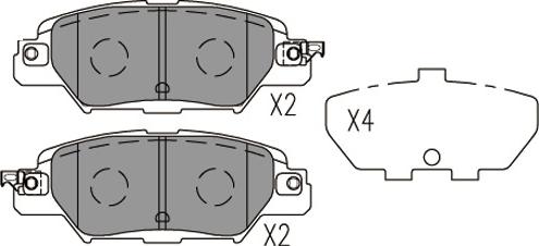 Kavo Parts KBP-4582 - Bremžu uzliku kompl., Disku bremzes autodraugiem.lv