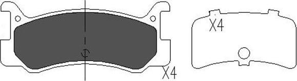 Kavo Parts KBP-4535 - Bremžu uzliku kompl., Disku bremzes autodraugiem.lv