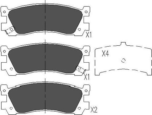 Kavo Parts KBP-4536 - Bremžu uzliku kompl., Disku bremzes autodraugiem.lv