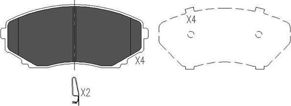 Kavo Parts KBP-4530 - Bremžu uzliku kompl., Disku bremzes autodraugiem.lv