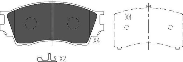 Kavo Parts KBP-4529 - Bremžu uzliku kompl., Disku bremzes autodraugiem.lv